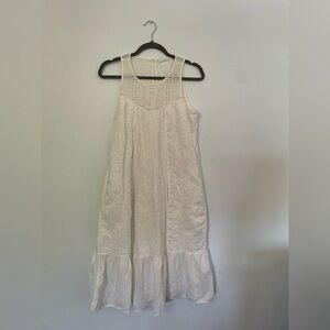 GAP cotton White Sleeveless Dress